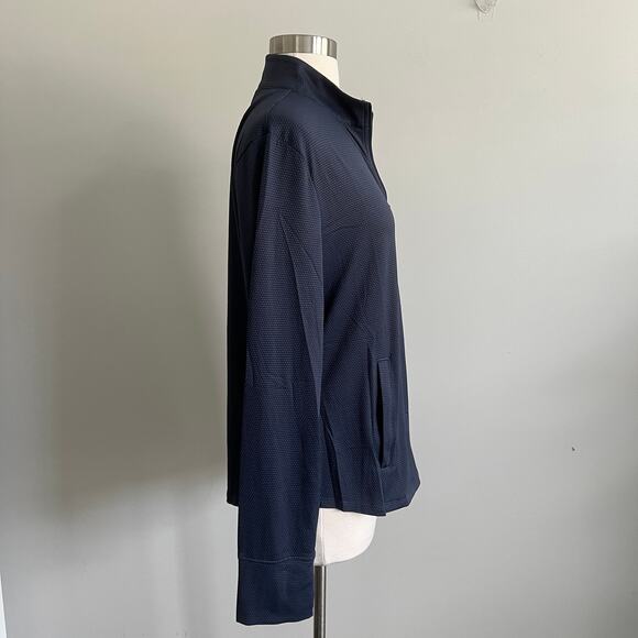 Tommy Bahama Golf Athletic Full Zip Jacket Thumbholes Blue XL Textured - Picture 8 of 12